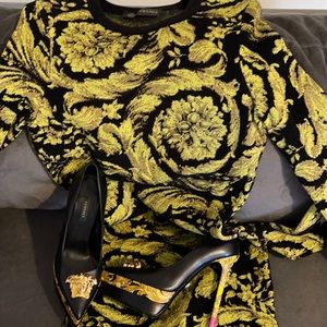 Versace dress with heels